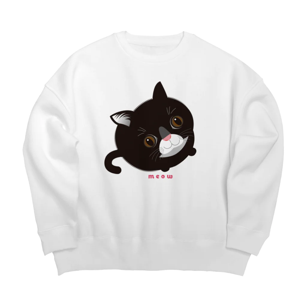 まみおデザインのミャオ Big Crew Neck Sweatshirt