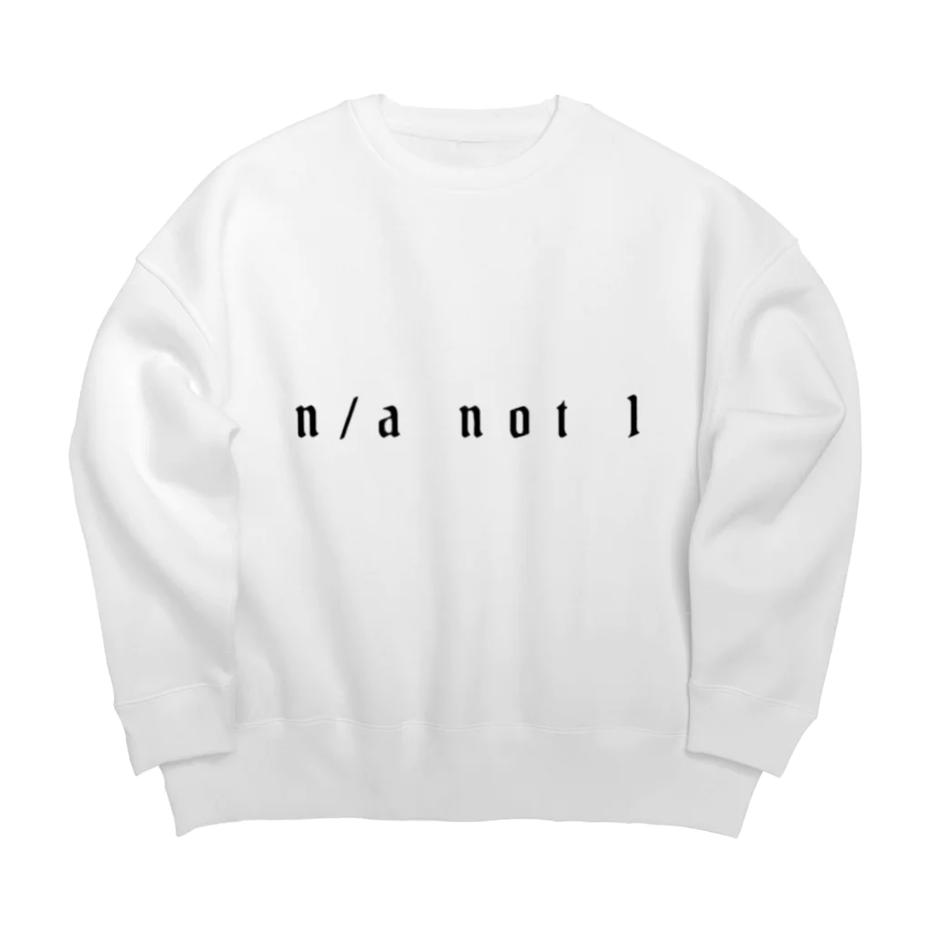 n/a not 1（ナノトーン）のn/a not 1 ロゴ ビッグシルエットスウェット