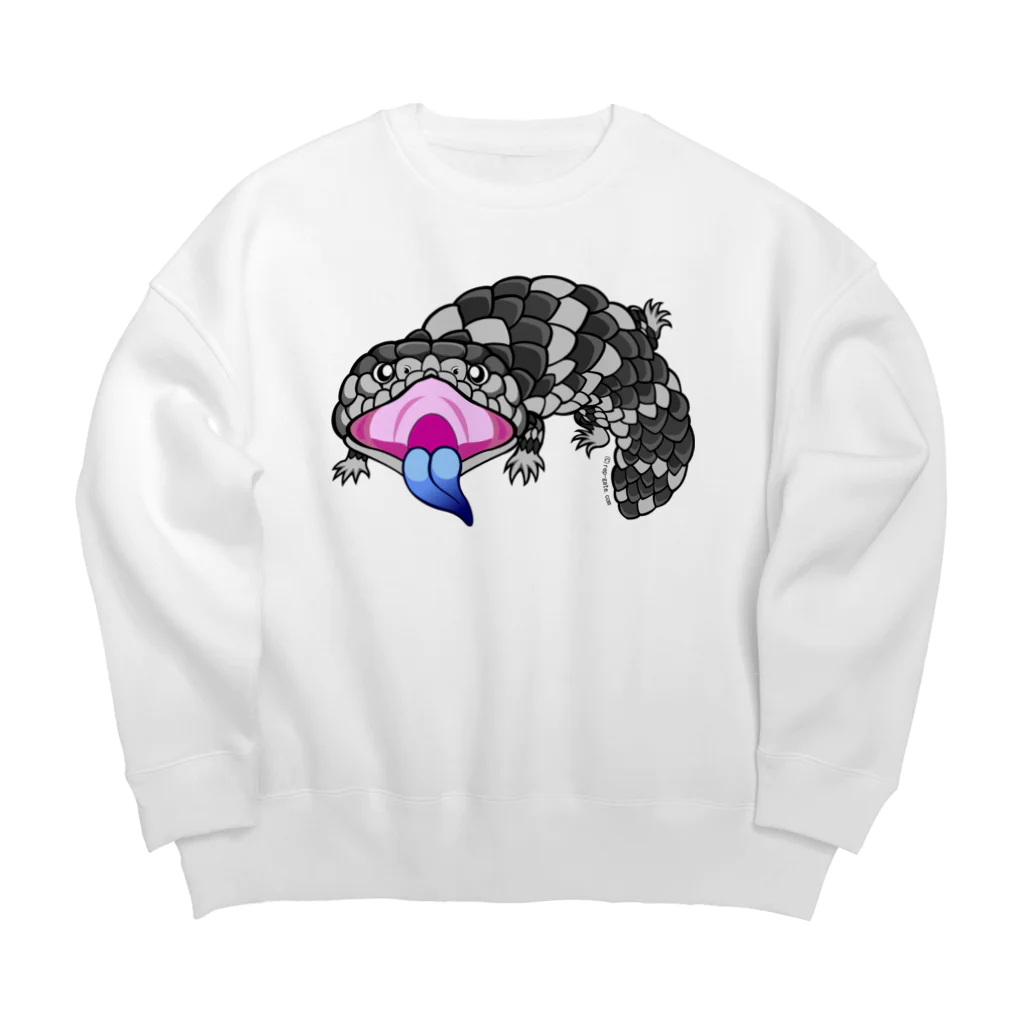 もむのふの爬虫類グッズやさんのマツカサトカゲちゃん Big Crew Neck Sweatshirt