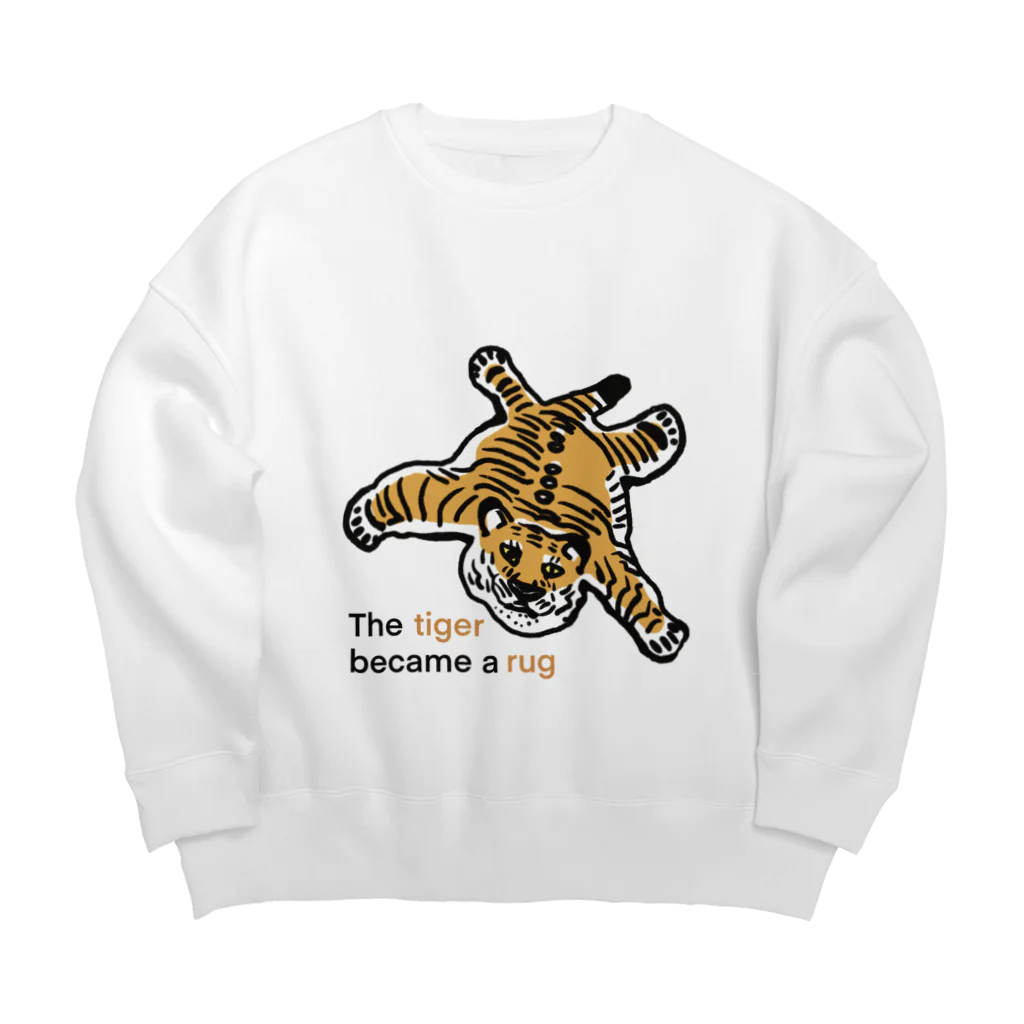 fujicozaccaのトラが敷物になった Big Crew Neck Sweatshirt