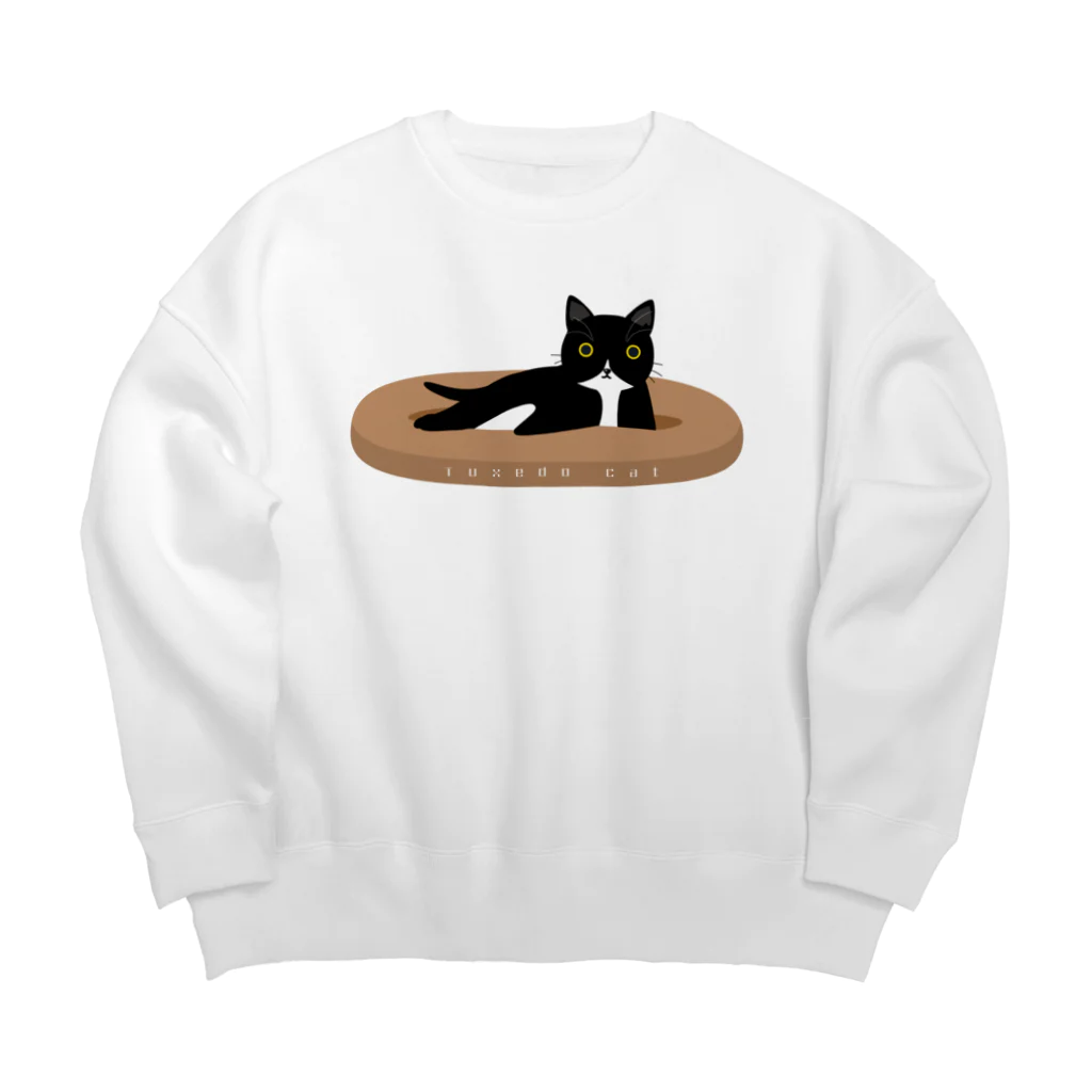 まみおデザインのタキシードにゃん Big Crew Neck Sweatshirt