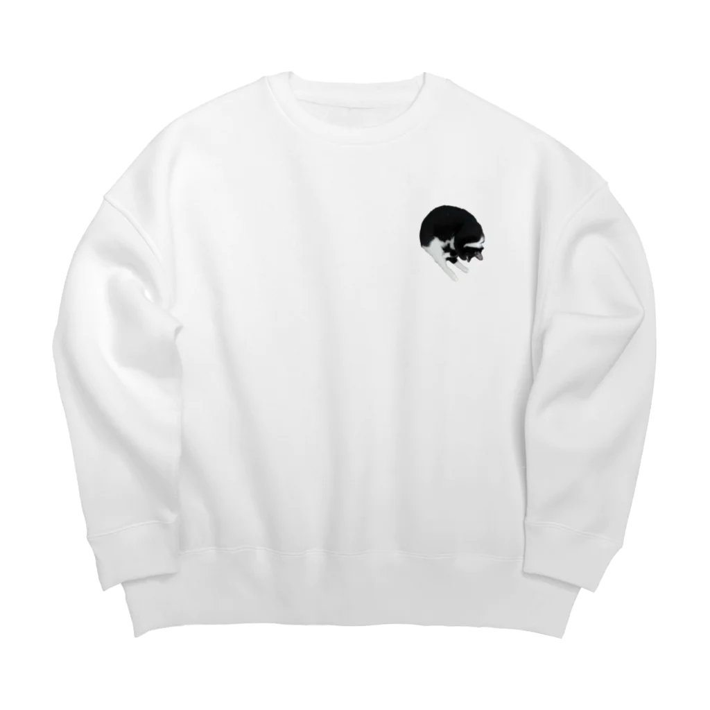 猫山八郎の猫山八郎のアンモニャイト(？) Big Crew Neck Sweatshirt