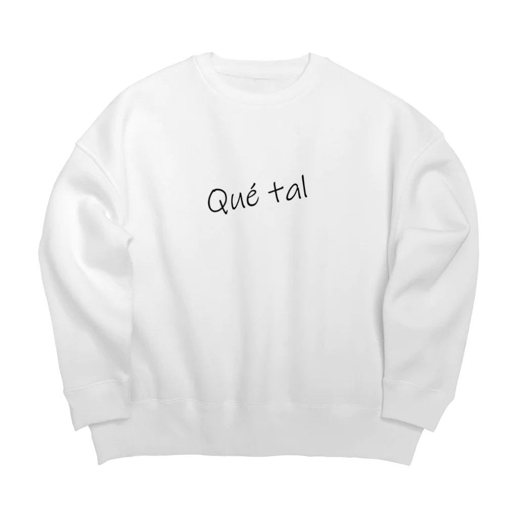 Tienda Costa del solのスペイン語　シンプルワード　Que tal Big Crew Neck Sweatshirt