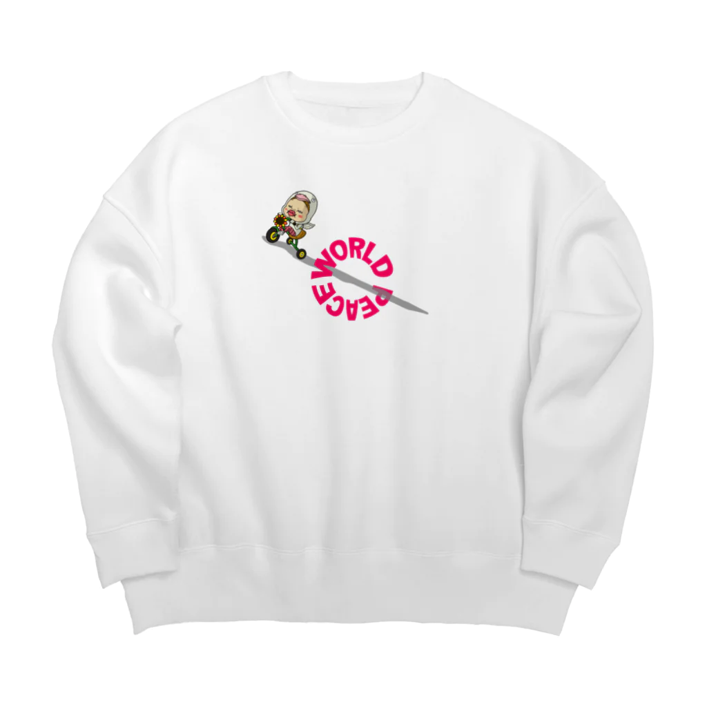 Siderunの館 B2の世界平和だよ！さげみちゃん（円形文字） Big Crew Neck Sweatshirt