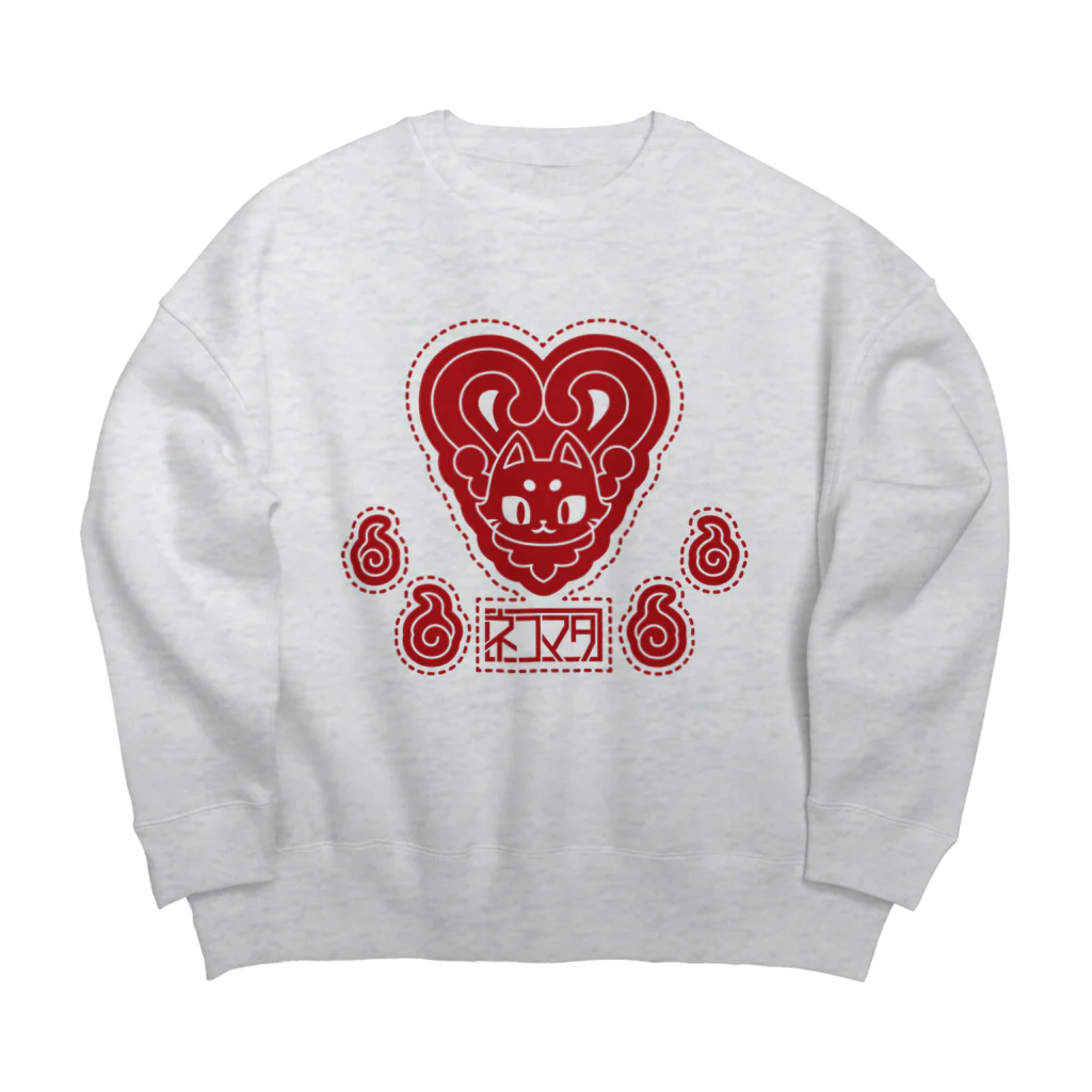 トンガリゴートの猫又ロゴ Big Crew Neck Sweatshirt