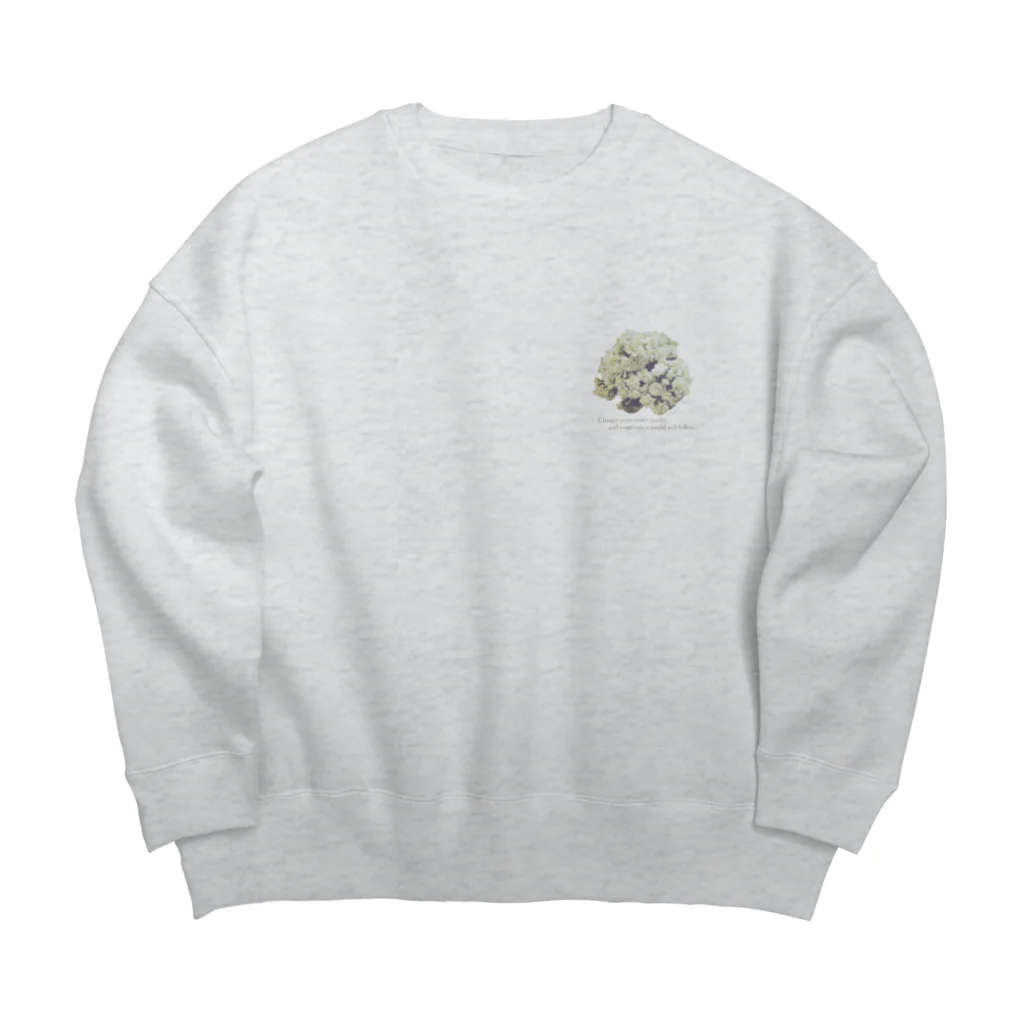 宇宙の真理ナビゲーターSunsCrystal's Shopのカランコエ-意識を変えれば現実が変わる- Big Crew Neck Sweatshirt