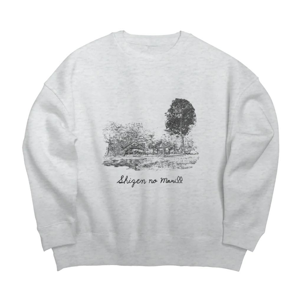 Too fool campers Shop!のSHIZENnoMORI02(黒文字) Big Crew Neck Sweatshirt