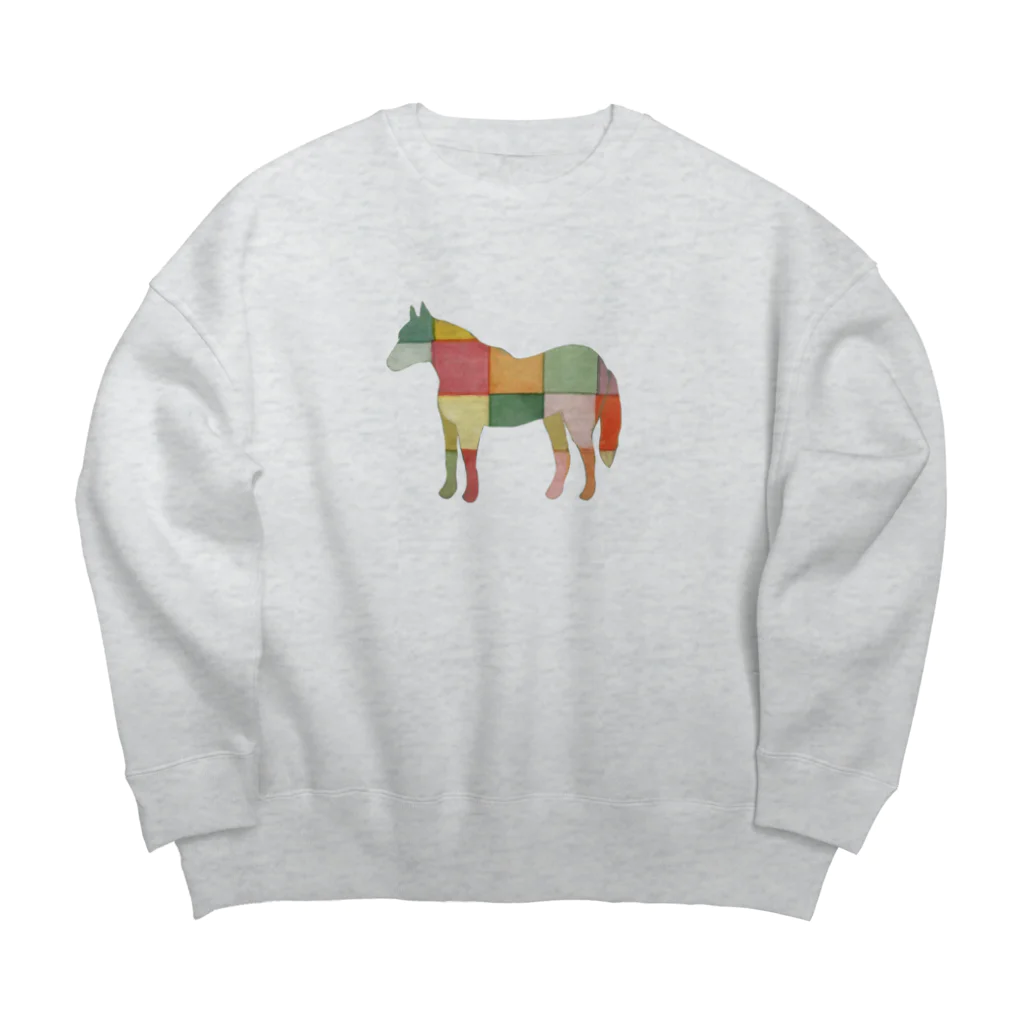 umaumaのpattern horse A Big Crew Neck Sweatshirt