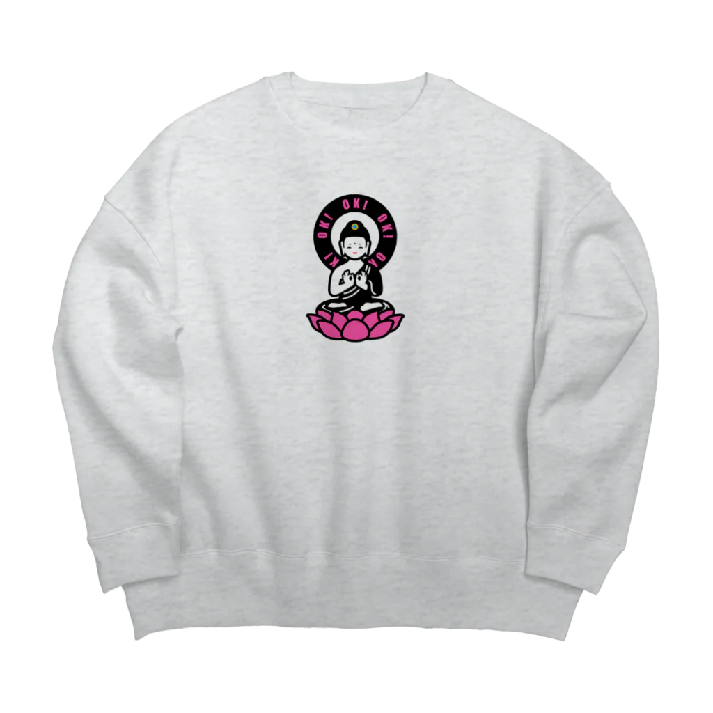 くねくね道のOK! BUDDHA Big Crew Neck Sweatshirt