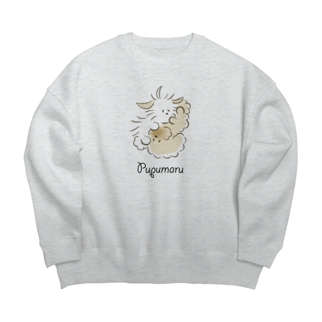 ぷぷまるのぷぷまる なかよし ロゴ入り Big Crew Neck Sweatshirt