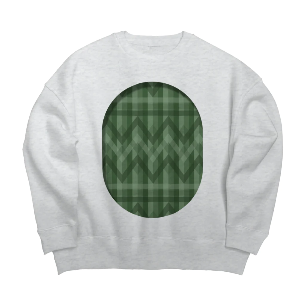 dizzyのzigzag_window_green ビッグシルエットスウェット