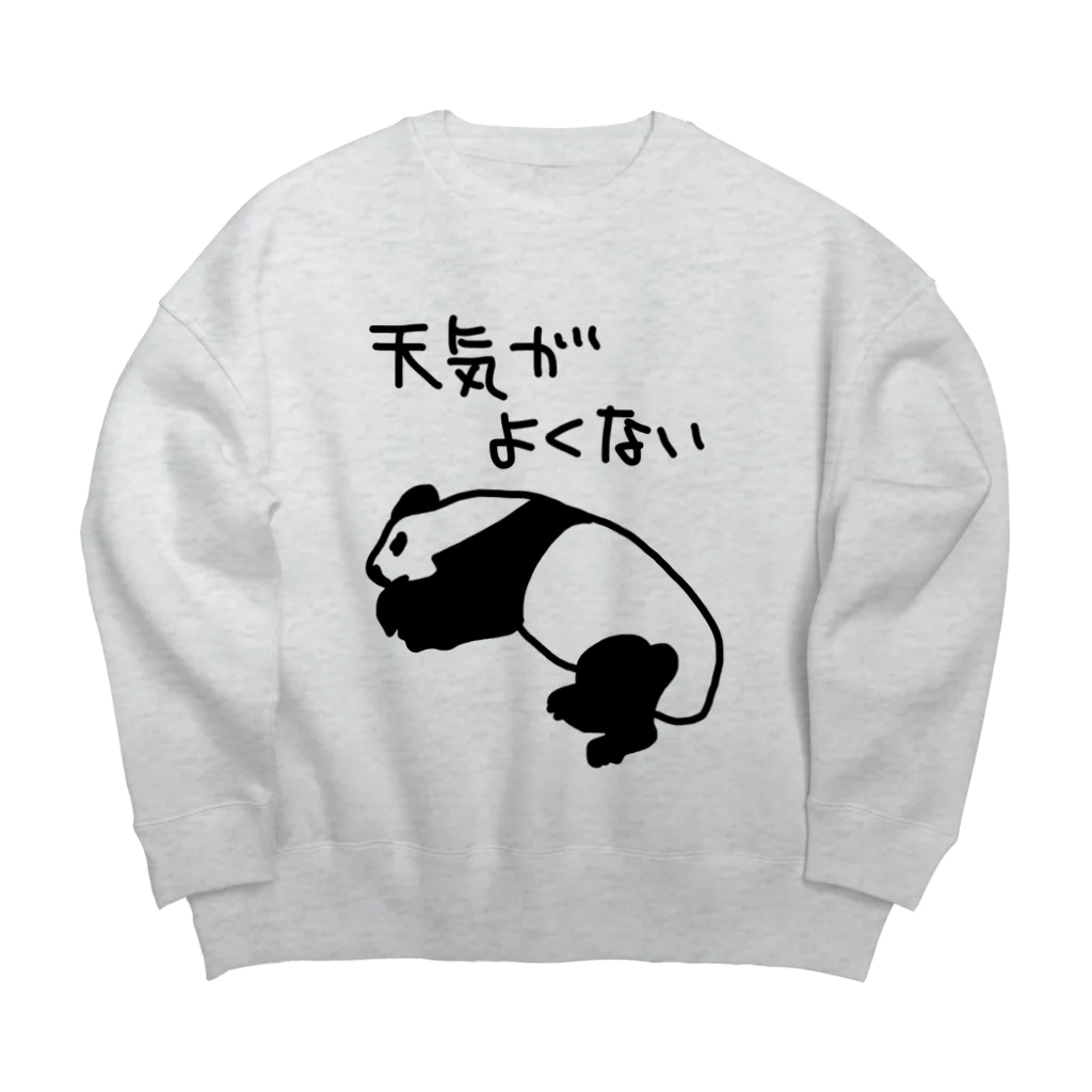 ミナミコアリクイ【のの】の天気がね【パンダ】 Big Crew Neck Sweatshirt