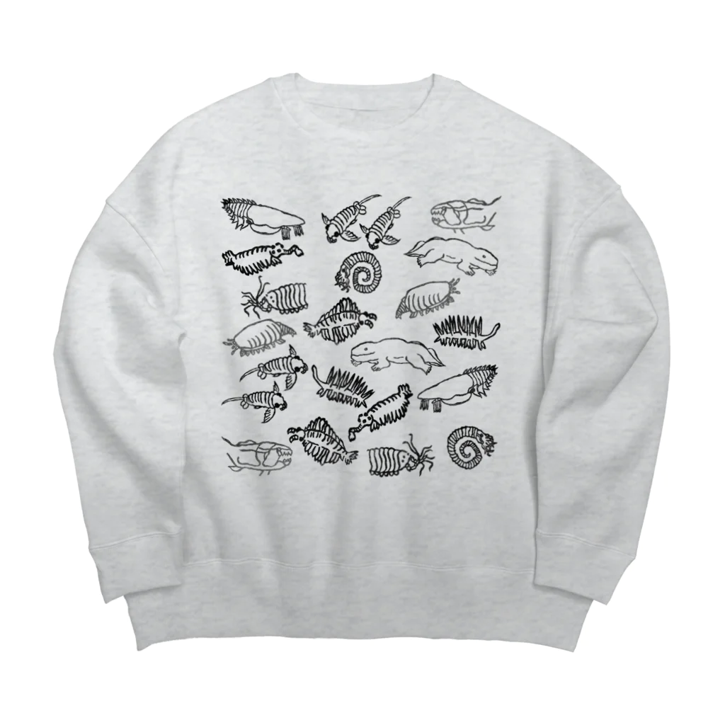 はんこや　ののの古生代のいきものたち Big Crew Neck Sweatshirt