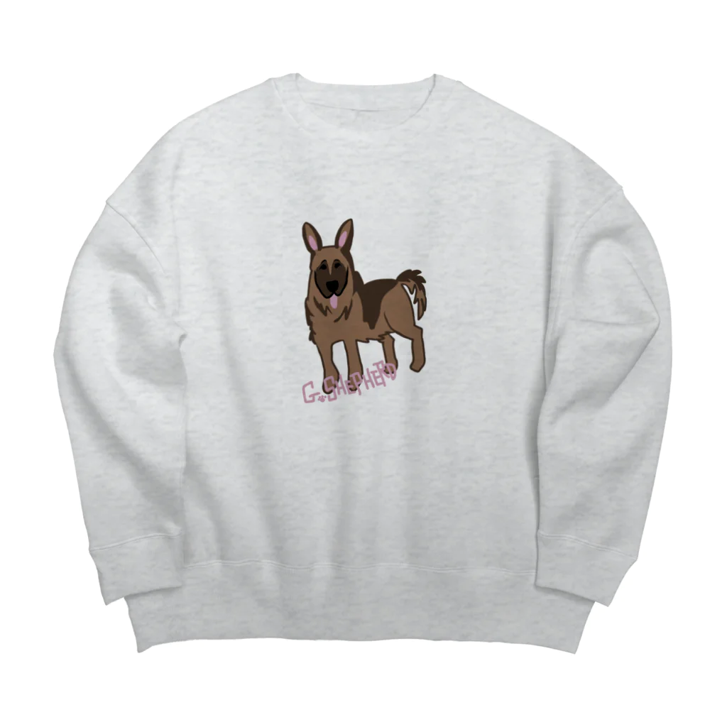 どうぶつYAのシェパードンドン Big Crew Neck Sweatshirt