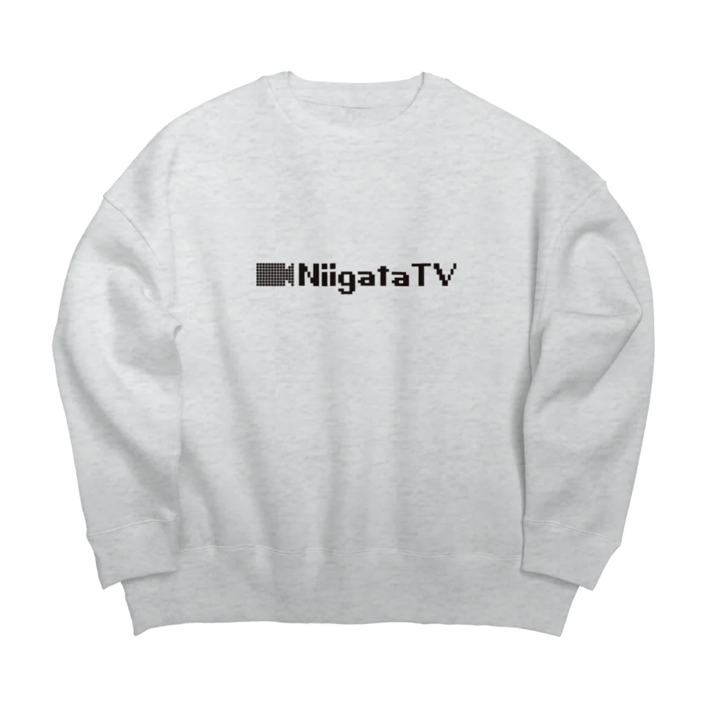 YouTube「にいがたTV」オフィシャルのにいがたTV 8ビットロゴ ビッグシルエットスウェット Big Crew Neck Sweatshirt