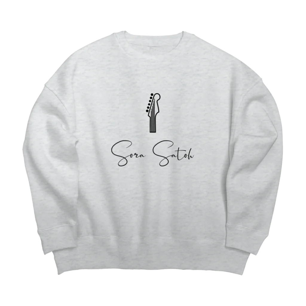 SoraSatohのSora Satoh ギターロゴグッズ（フォント：Black Pink Signature） Big Crew Neck Sweatshirt