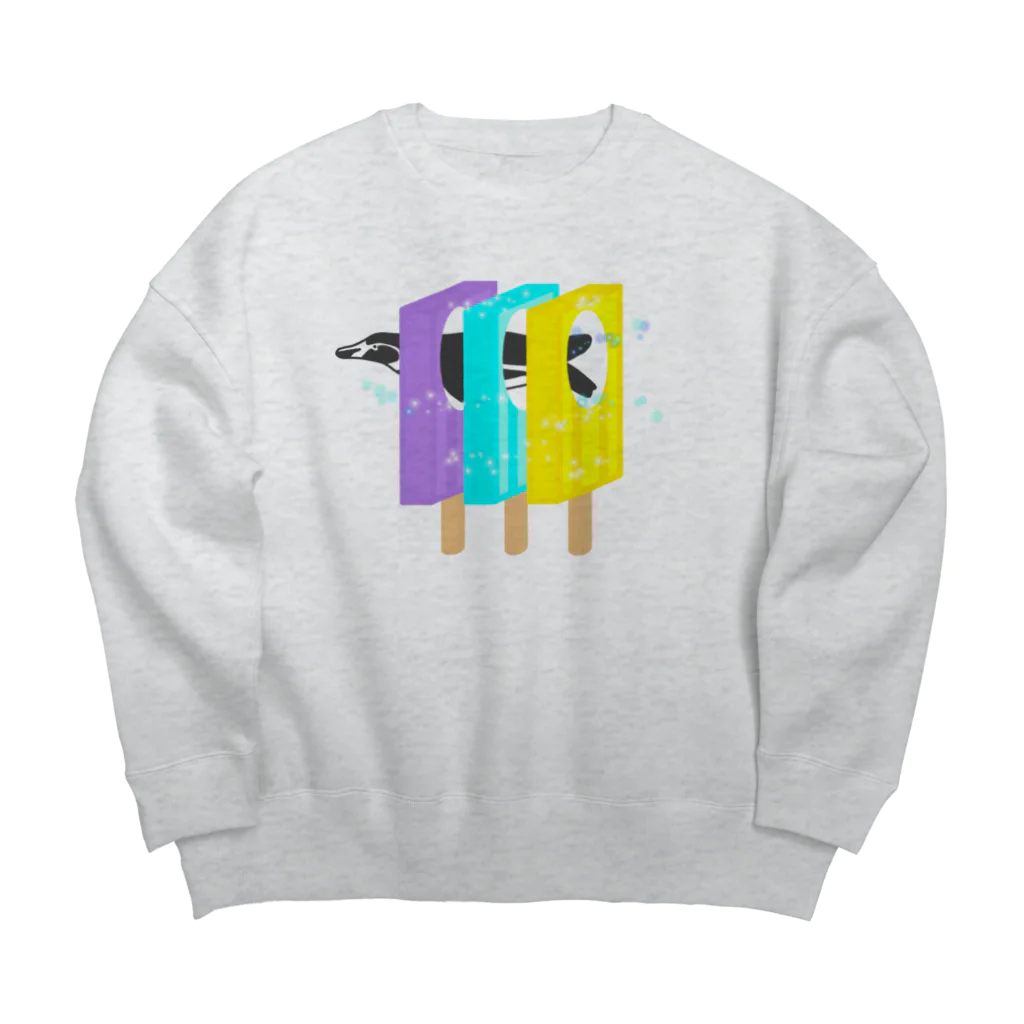 ぺんぎん24の棒アイスの輪くぐり Big Crew Neck Sweatshirt