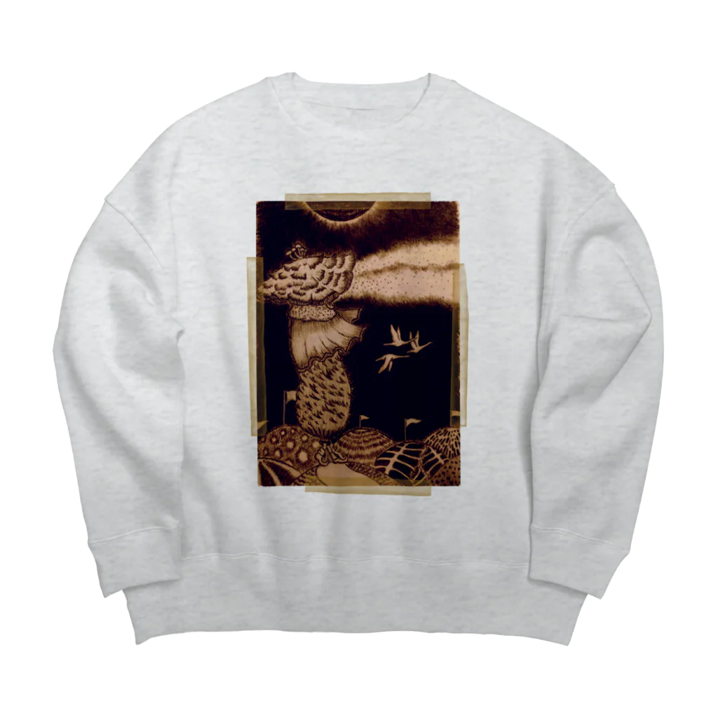 沈黙交易のキノコ王子の転生 Big Crew Neck Sweatshirt