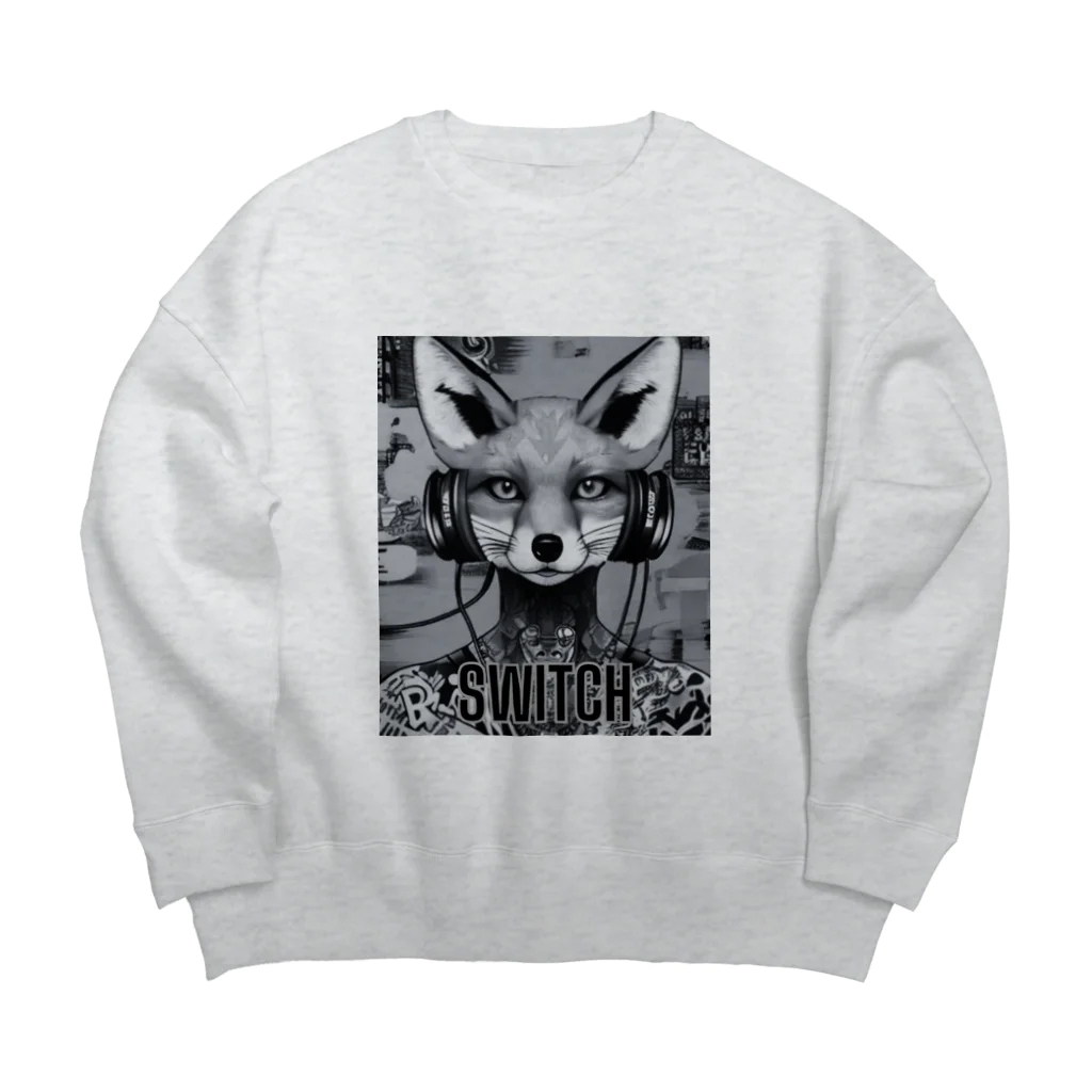 Sawajin Art CollectionのDISGUISED FOX #3 Big Crew Neck Sweatshirt