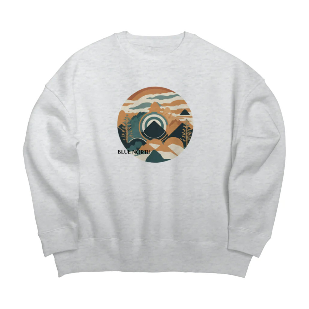 aokitaの【BLUE NORTH】秋の夕暮れ/DISC Big Crew Neck Sweatshirt