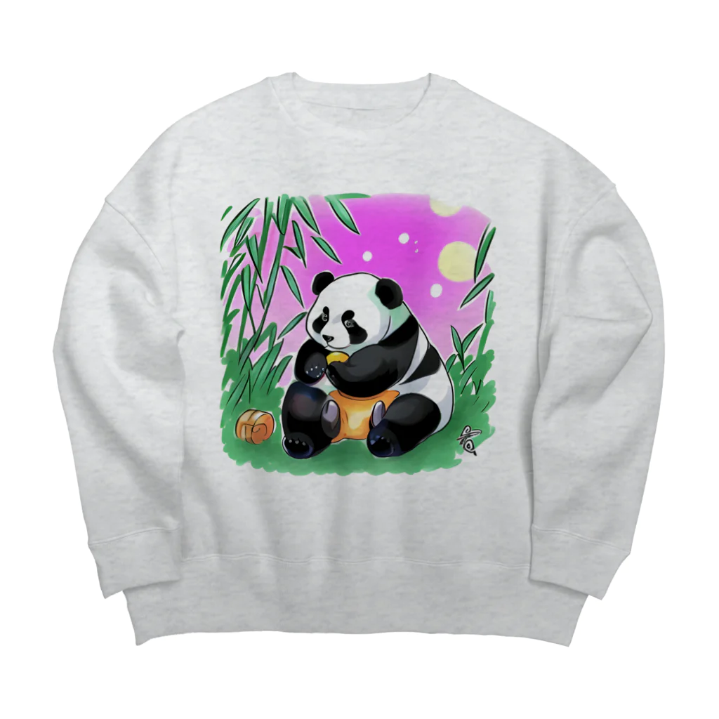 Magokoroの夏のパンダ Big Crew Neck Sweatshirt