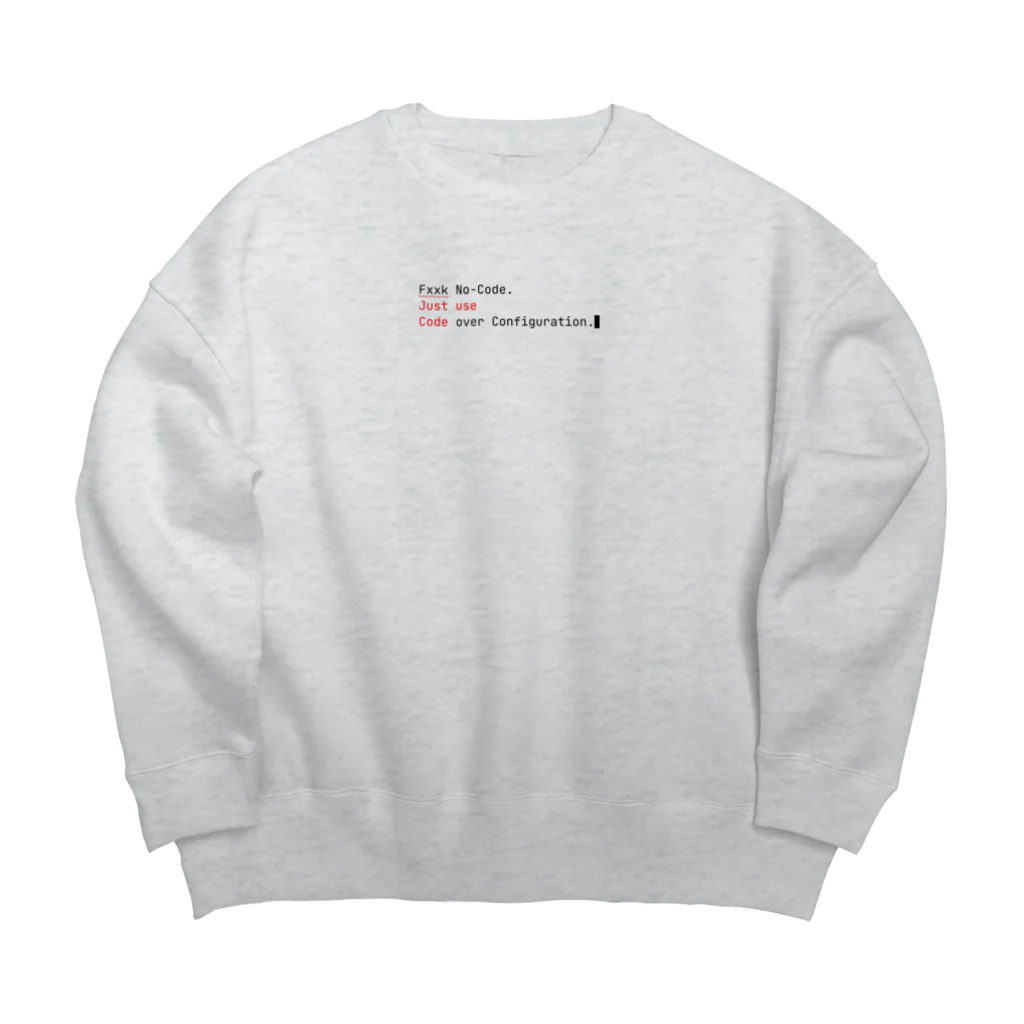 sudoCitrusのCode over Configuration（淡色） Big Crew Neck Sweatshirt