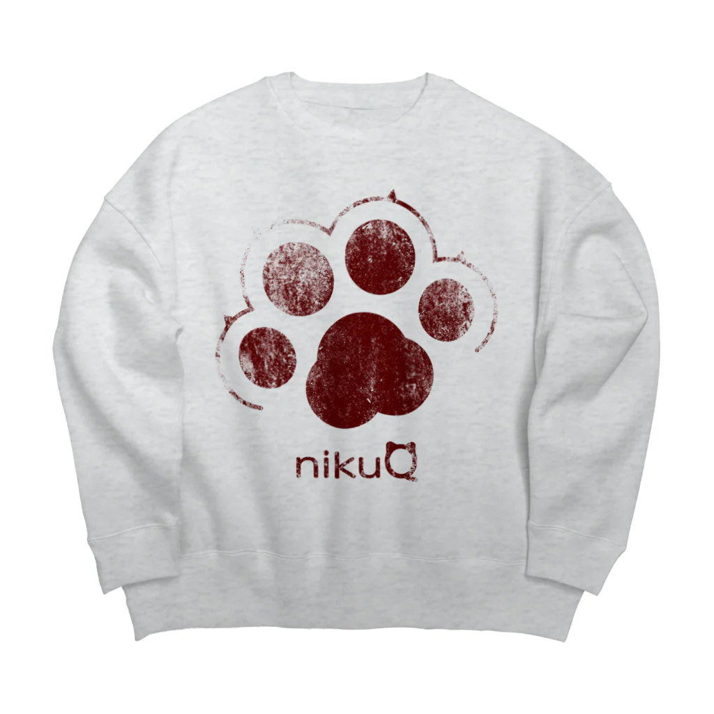 WebArtsの肉球をモチーフにしたオリジナルブランド「nikuQ」（猫タイプ）です Big Crew Neck Sweatshirt