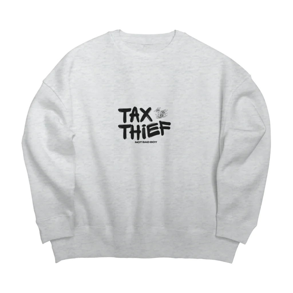 WA-TA craftのtax thief　(税金泥棒) Big Crew Neck Sweatshirt