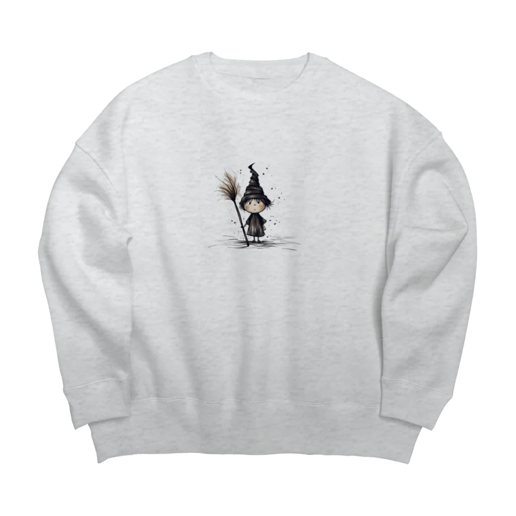 fujimaru_fujimaruの失敗しちゃった魔女ちゃん Big Crew Neck Sweatshirt