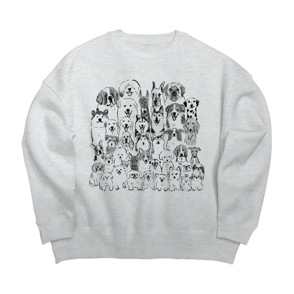 ぺろぺろぺろぺろ【せいこせんせい】のわんちゃん大集合　犬【せいこせんせい】 Big Crew Neck Sweatshirt