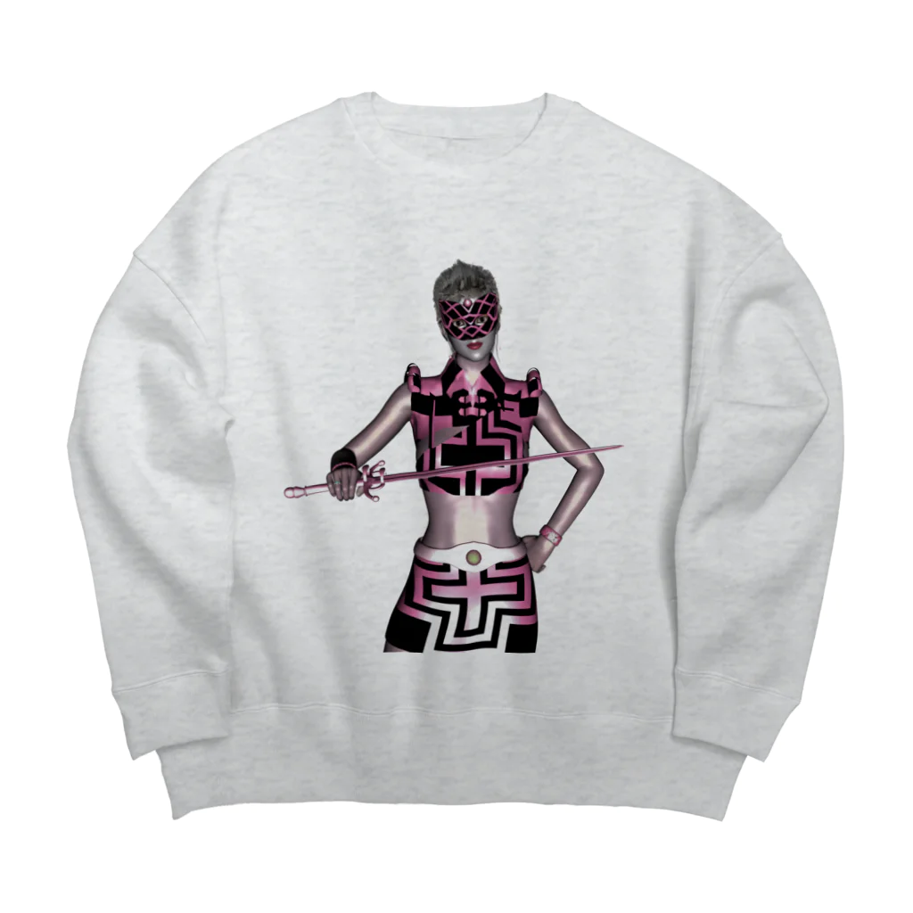 guitarparkの桃色仮面 Big Crew Neck Sweatshirt