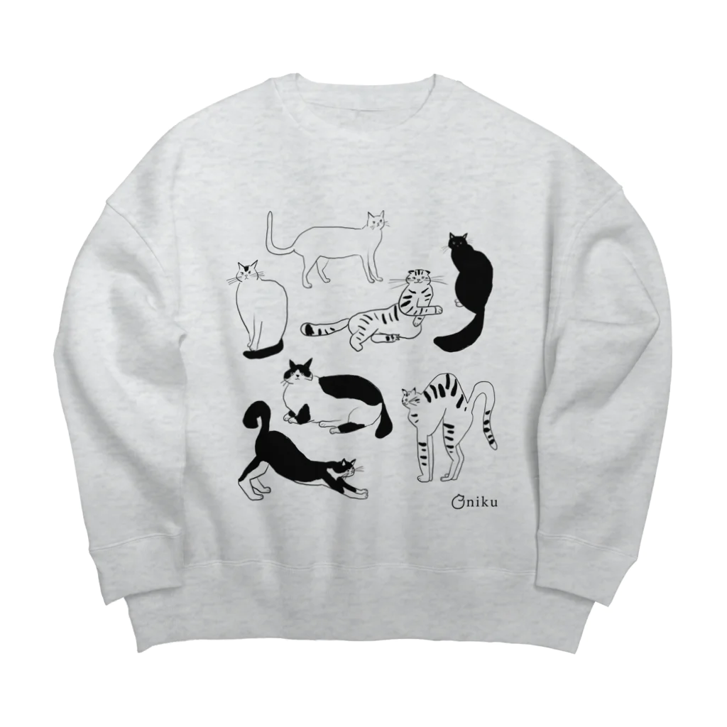 おにくの大集合にゃんず3 Big Crew Neck Sweatshirt