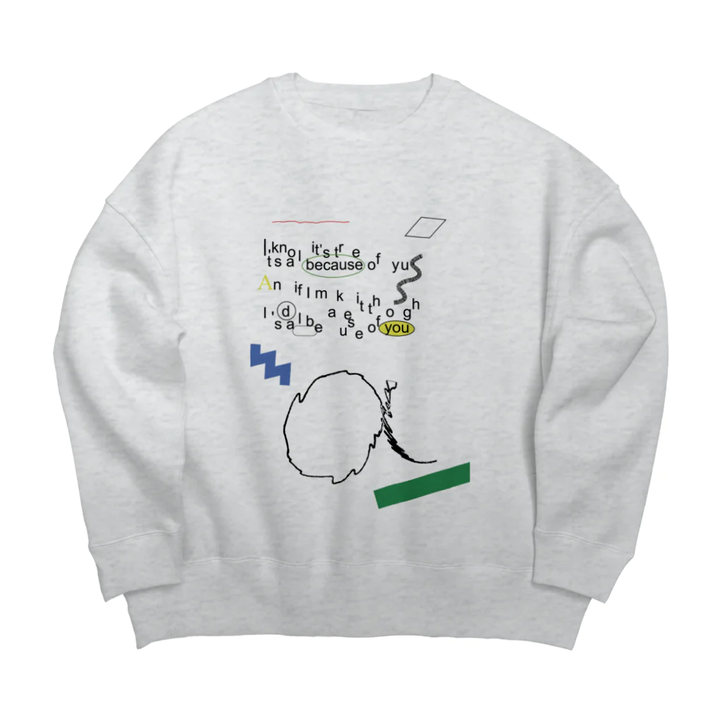 colitextの思いのままグッズ Big Crew Neck Sweatshirt