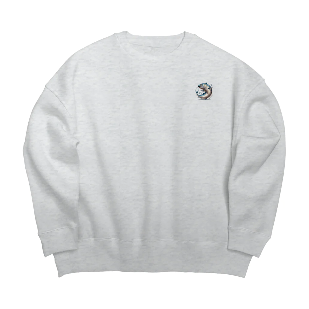 さかなですけど、何か⁉️のサバダン Big Crew Neck Sweatshirt