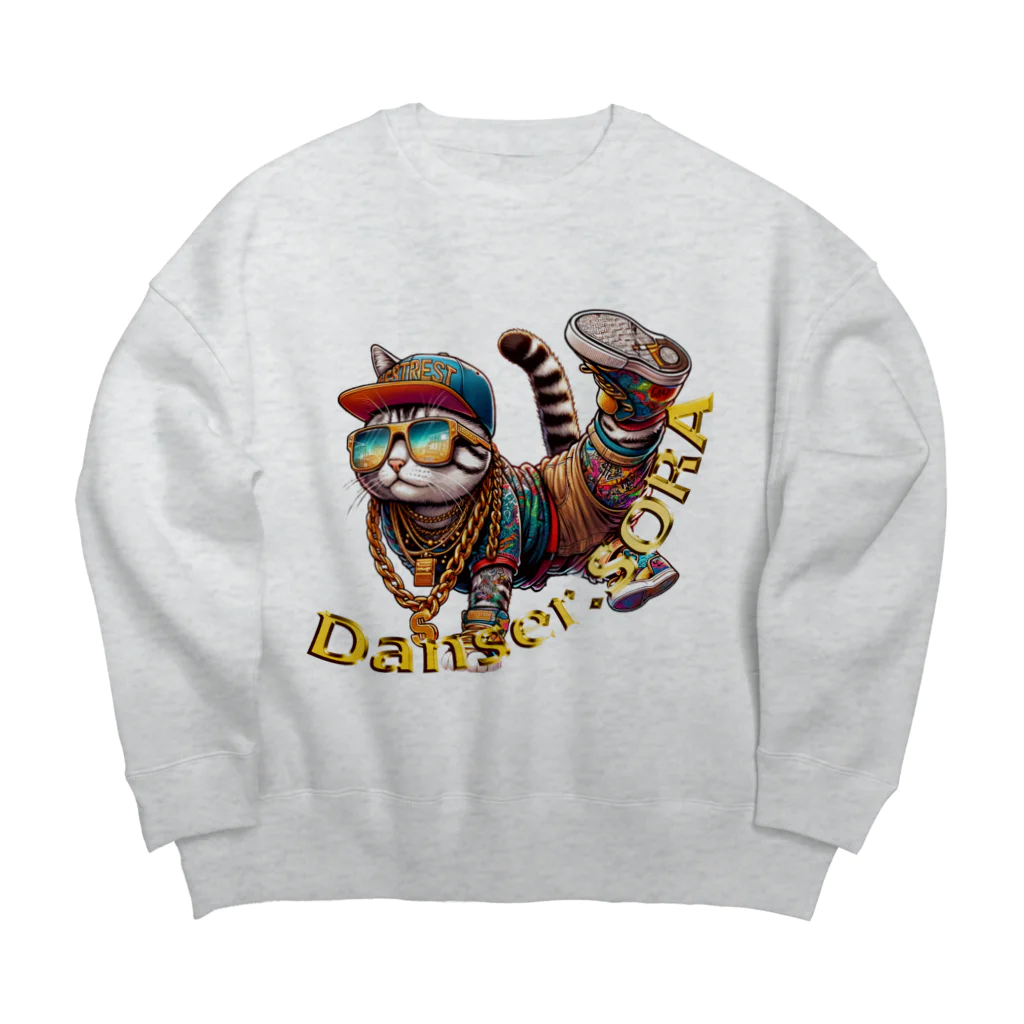 HIPHOPぬこ様のDanser.SORA(ダンサー・そら) Big Crew Neck Sweatshirt