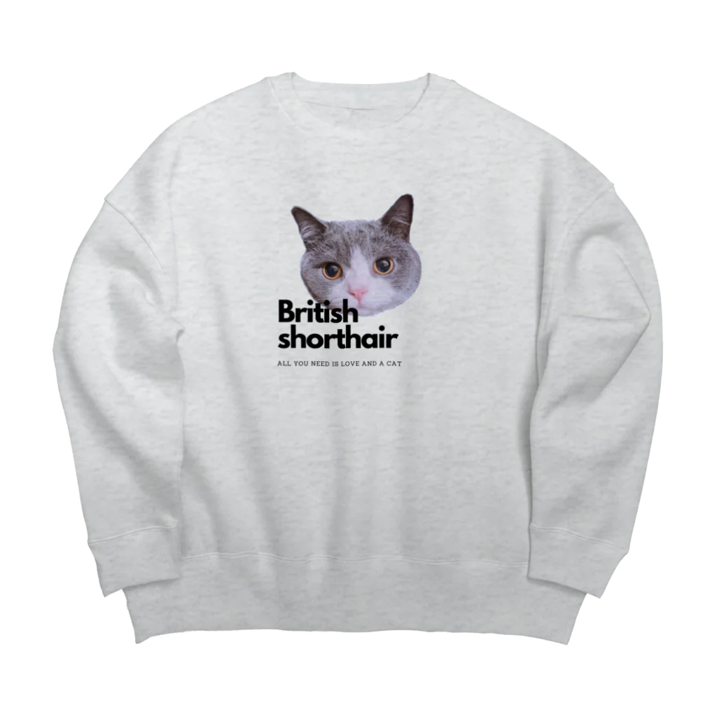 leoncatのBritish Love Big Crew Neck Sweatshirt