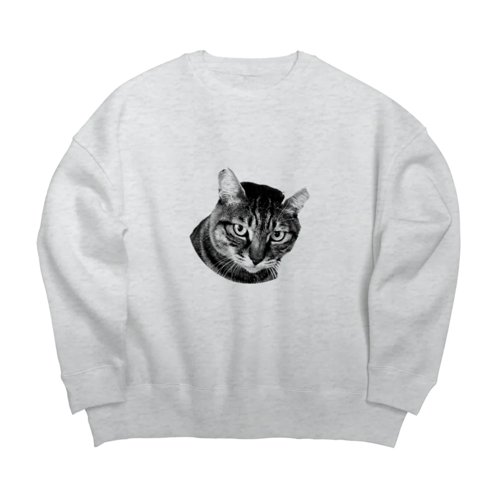 OnePlusDog の猫 Big Crew Neck Sweatshirt