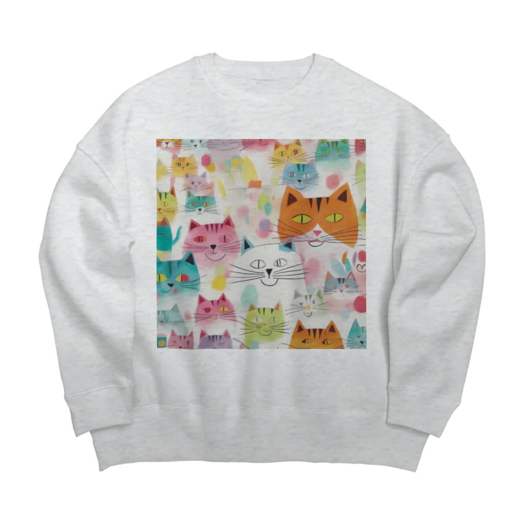 F2 Cat Design Shopのbeloved cats 002 ビッグシルエットスウェット