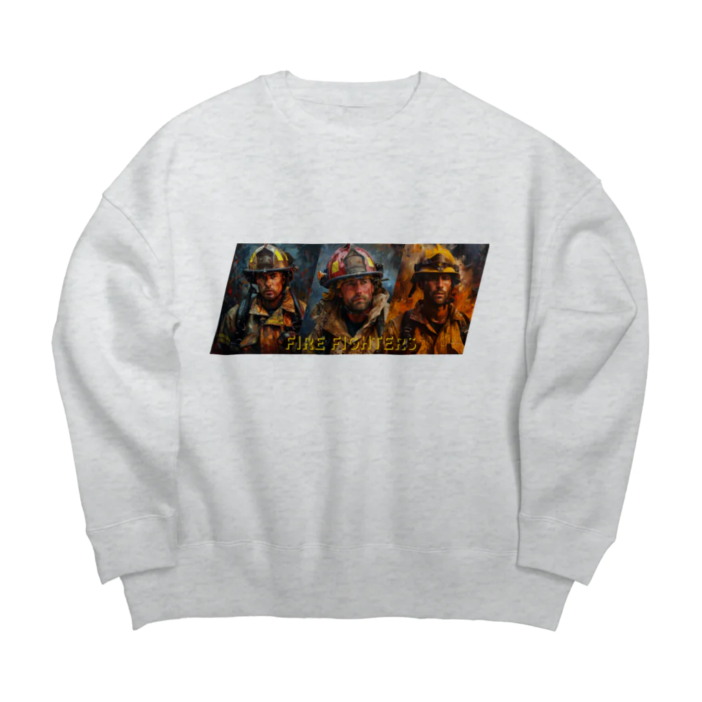 MistyStarkの英雄の消防士たち Big Crew Neck Sweatshirt