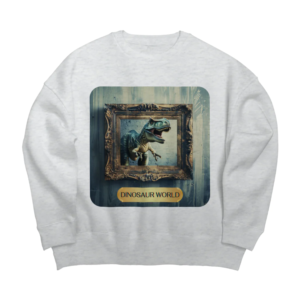 MistyStarkの飛び出す恐竜　－　dinosaur that pops out　－ Big Crew Neck Sweatshirt