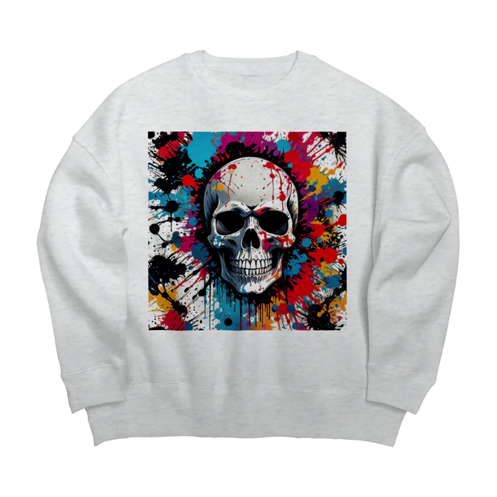 Alatreonのインクとドクロ_2 Big Crew Neck Sweatshirt