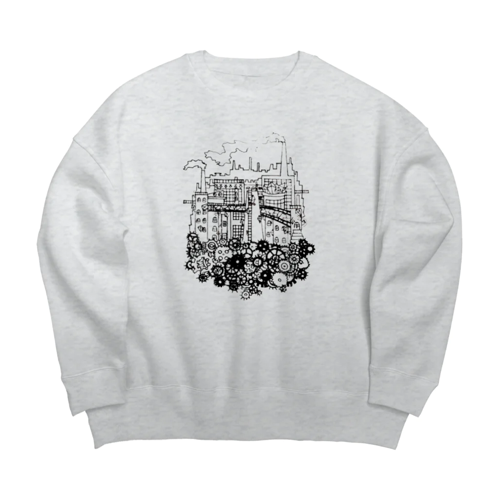 すずの工場都市 Big Crew Neck Sweatshirt