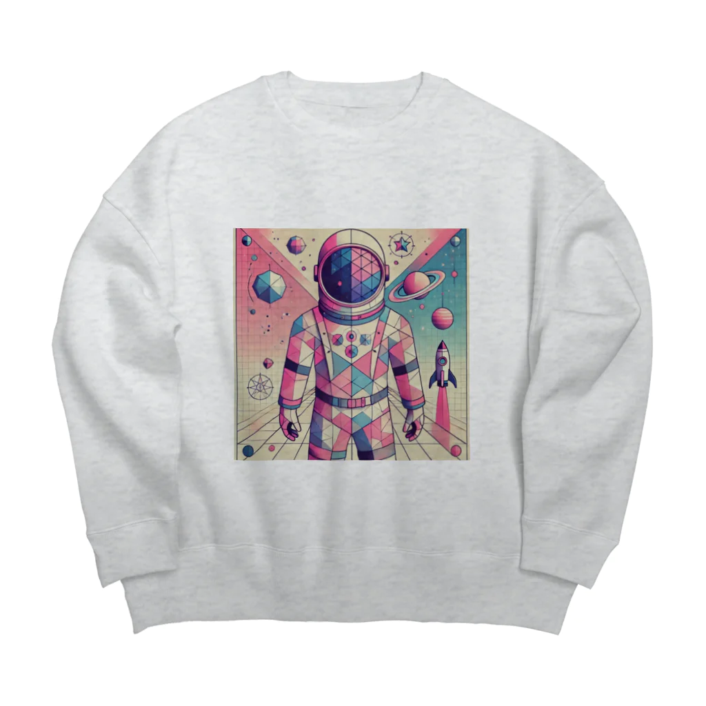 kenryo ai☆の宇宙の人 Big Crew Neck Sweatshirt