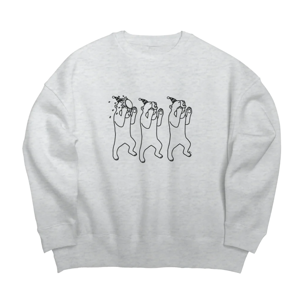 Aliviostaのパーリーナイト3 マレーグマ 熊 動物イラスト Big Crew Neck Sweatshirt