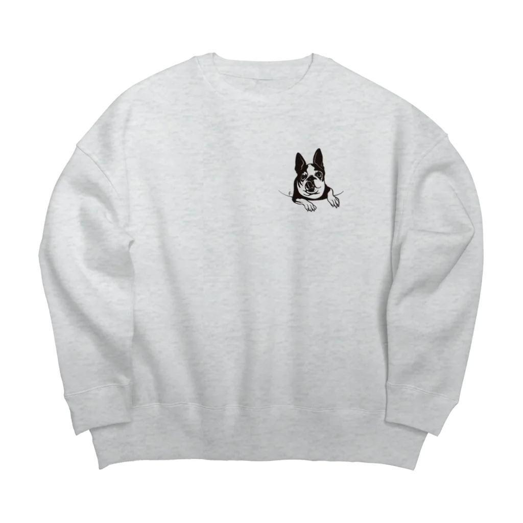 りんマのポピりん Big Crew Neck Sweatshirt