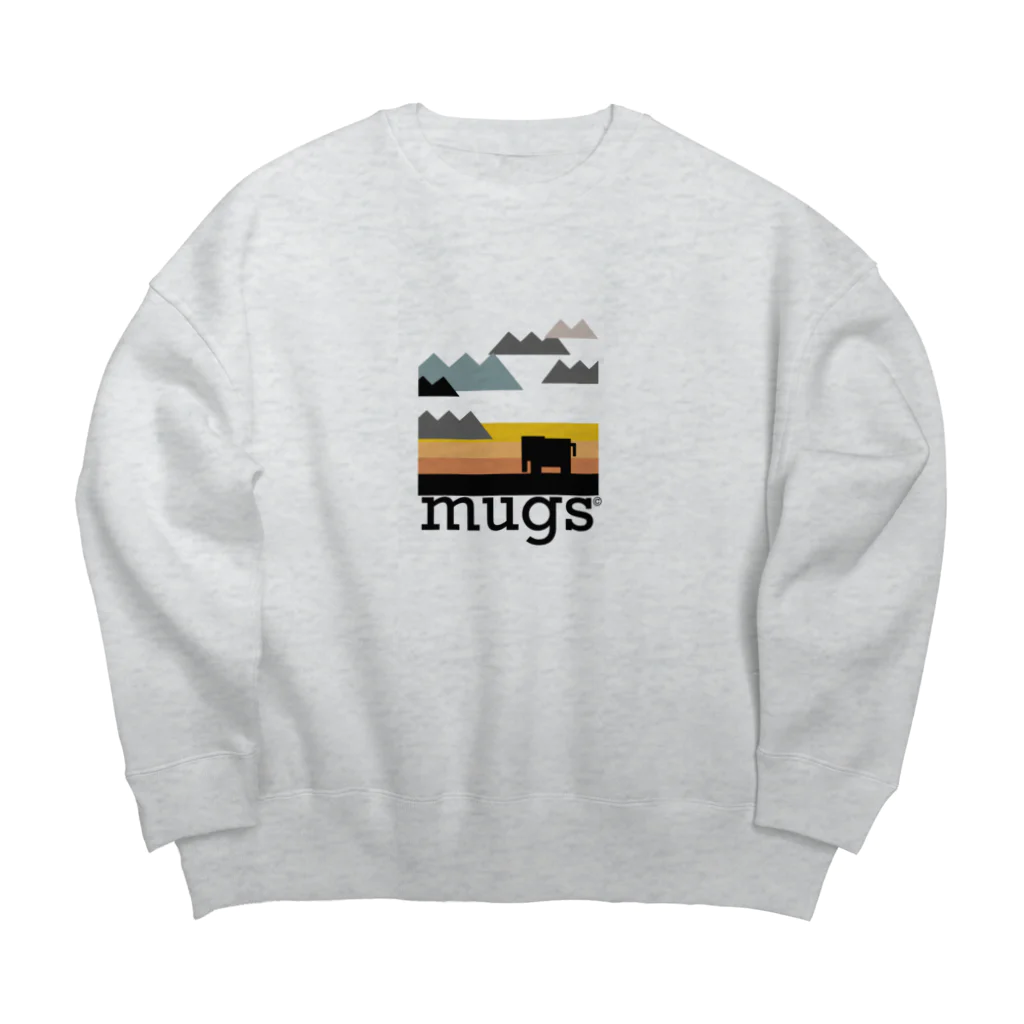 mugsの大平原のゾウ Big Crew Neck Sweatshirt