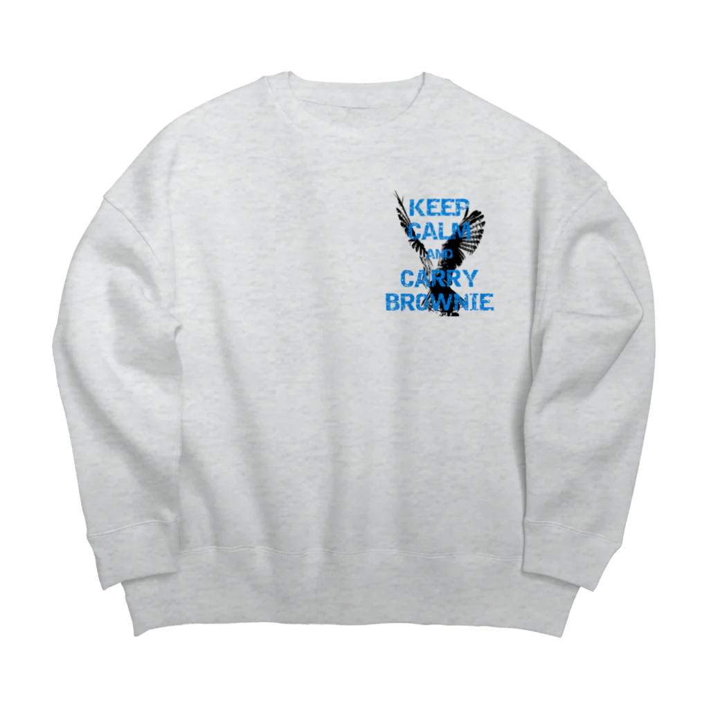 座敷ふくろうのKEEP CALM AND CARRY BROWNIE Big Crew Neck Sweatshirt