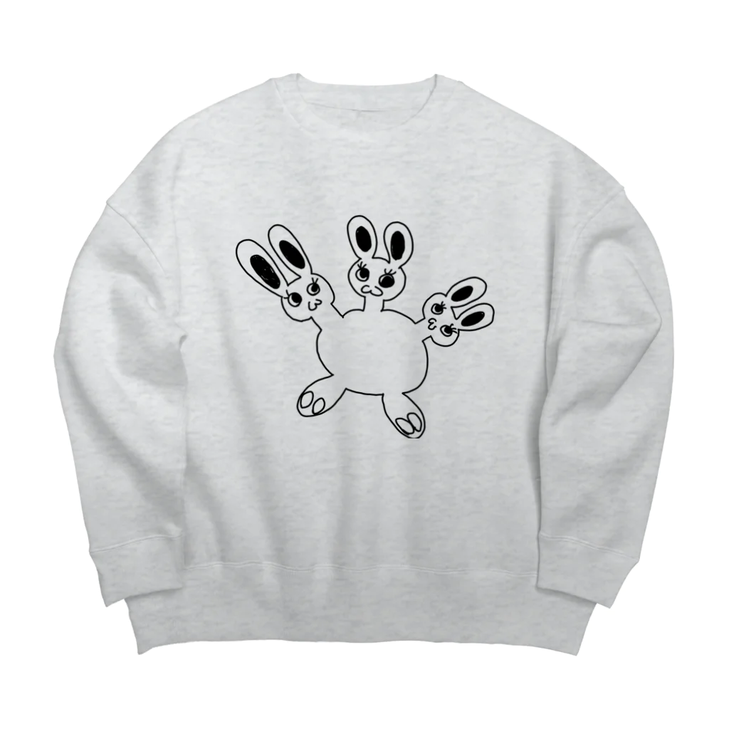 zigoku no animalの地獄のウサギ Big Crew Neck Sweatshirt