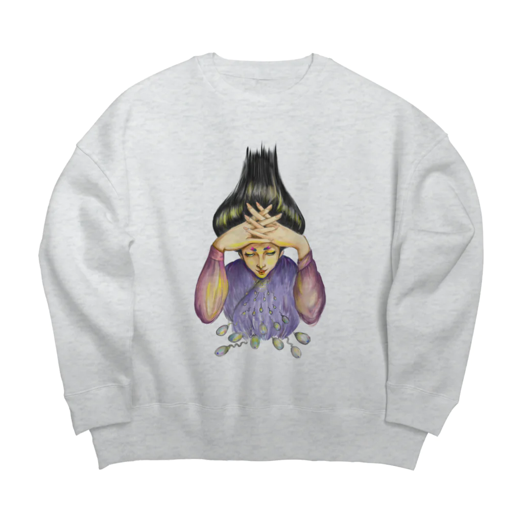 Runartworksの射精 Big Crew Neck Sweatshirt