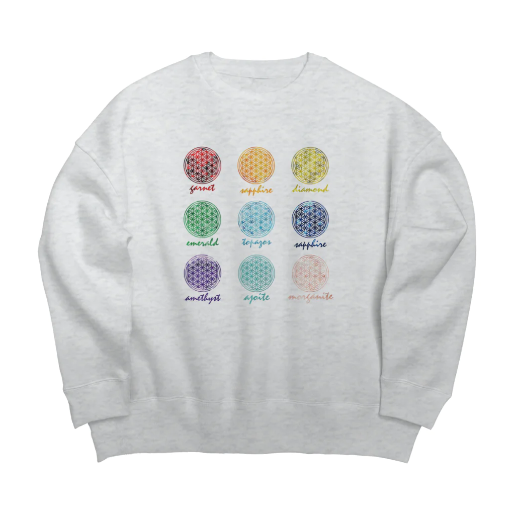 神聖幾何学屋の宝石展示 Big Crew Neck Sweatshirt